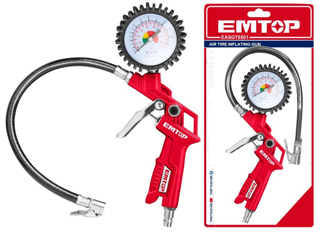 Inflador cubiertas c/manometro EASGT8501 EMTOP