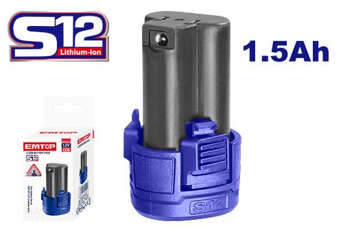 Bateria de lith 1.5A 12V EBPK12150 EMTOP