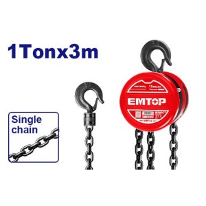 Aparejo cadena 1TON-3MT ECBK110 EMTOP