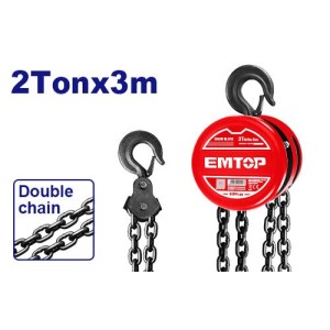 Aparejo cadena 2TON-3MT ECBK120 EMTOP