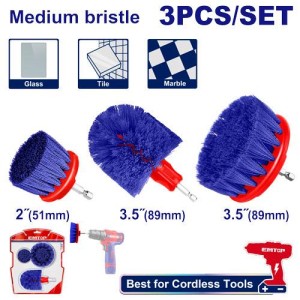 Set 3PCS cepillos plasticos c/eje ECBM0301 EMTOP