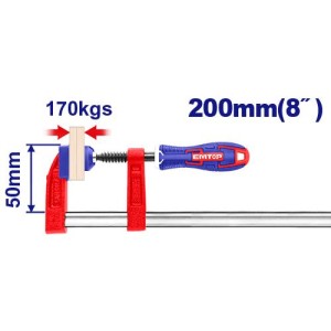 Prensa tipo f 8" 200MM ECLPF05201 EMTOP