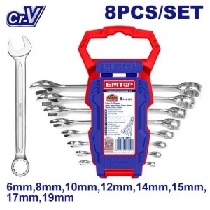 Llave combinada 8PCS 6-19MM ECSS10801 EMTOP