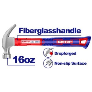 Martillo uña c/fibra 16OZ/450GR EHAMCH1601 EMTOP