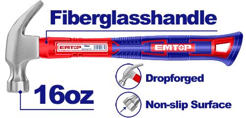 Martillo uña c/fibra 16OZ/450GR EHAMCH1601 EMTOP