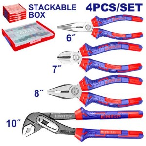 Set herramientas 4PCS pinzas c/caja EHTSV01P04 EMTOP