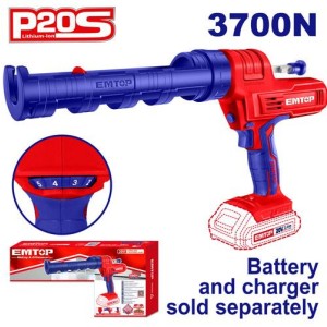 Pistola p/silicona 20V s/bat. ELCG2001 EMTOP