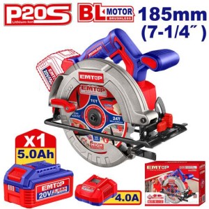 Sierra circular c/bat 20V 1X5AH ELCS18513 EMTOP