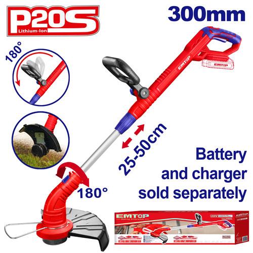 Bordeadora BAT.20V s/bat ELGT20018 EMTOP - Imagen 2