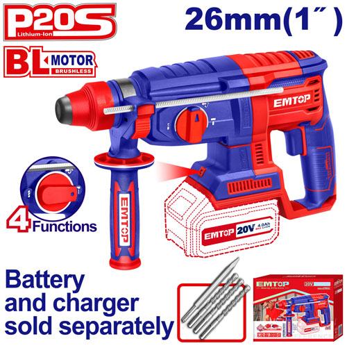 Rotopercutor 20V s/bat 2.5J ELRH20228 EMTOP 26MM