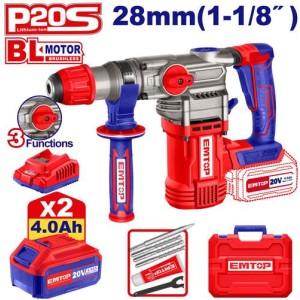 Rotopercutor 20V C/BAT.ELRH202882 EMTOP