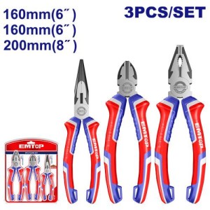 Set pinzas 3PCS(COMB.8"/FINA.6"/ C.DIAG.6") EPLS0311 EMTOP