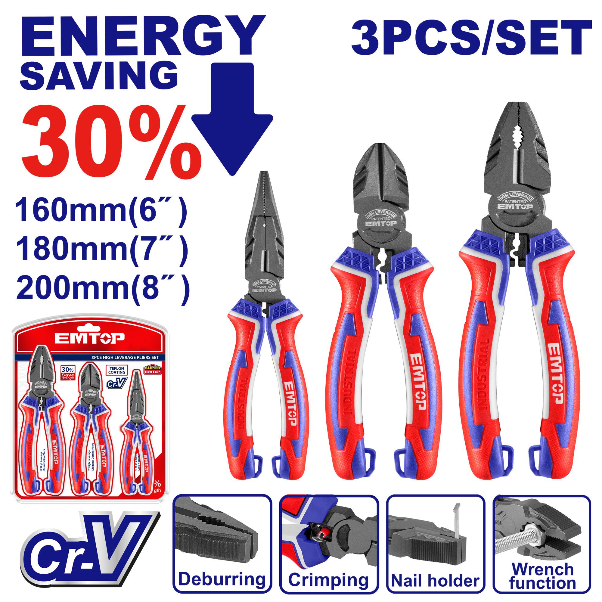 Set pinzas cr-v 3PCS EPLS0321 EMTOP
