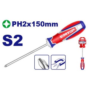 Destornillador phillips PH2X150MM ESDPH2150 EMTOP