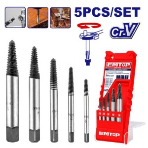 Set 5PCS extrator de tornillos ESES1008 EMTOP