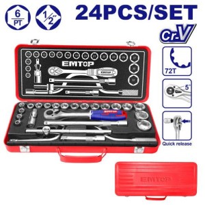 Dados jgo. 24PCS 1/2" ESKT12243 EMTOP