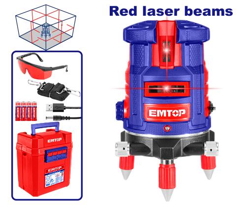 Nivel laser autonivelante linea roja ESLE53001 EMTOP - Imagen 2