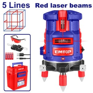 Nivel laser autonivelante linea roja ESLE53001 EMTOP