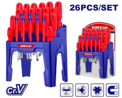 Destornillador set 26PCS ESST2601 EMTOP