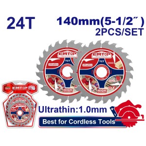 Hoja sierra circ. 51/2"(140MM) 24T x 2UNID. ETCT1403 EMTOP