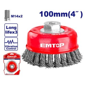 Cepillo copa 100MM M14 trenzado EWCB21005 EMTOP