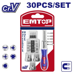 Destornillador set 30PCS EBST03006 EMTOP
