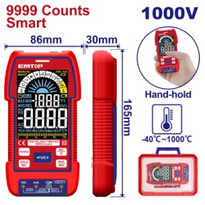 Multimetro digital 1000V EDMR5110004 EMTOP