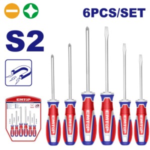Destornillador set 6PCS 3SL+3PH ESST0621 EMTOP