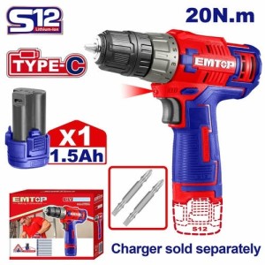 Taladro ator.bat usb 12V ECDL12510