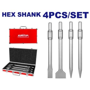 Puntas sds hex. 4PCS ECHS0304375 EMTOP