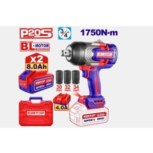 Llave impacto 20V C/BAT.2X8AH ECIWL20175 EMTOP