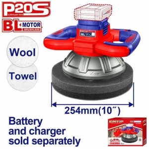 Pulidora s/bat 20V 254MM-10" ELOP202548 EMTOP