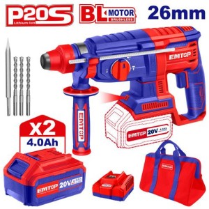 Rotopercutor 20V C/2BAT.4AH ELRH202286 EMTOP 26MM