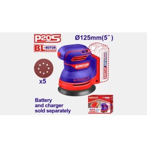 Lijadora 20V bl s/bat roto orbial ELROS2002 EMTOP
