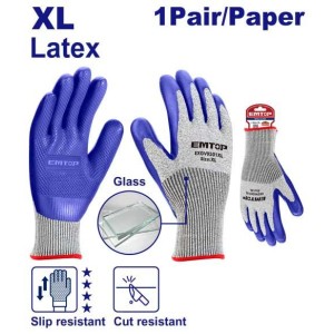 Guante anti-corte palma azul EXGV0301XL EMTOP
