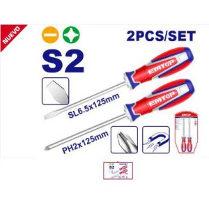 Destornillador set 2PCS.PH2X125MM+SL6.5X125MM ESST0221
