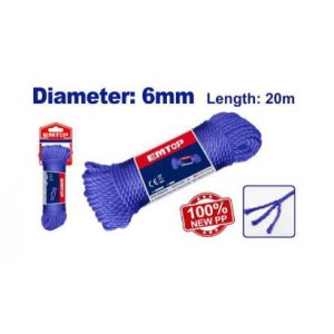 Cuerda 6MM x 20MTS EMRZ1306 EMTOP